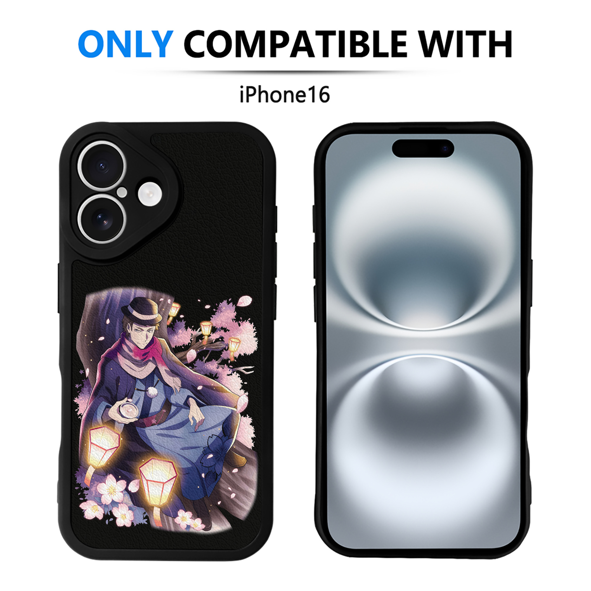 （画像用） 文豪ストレイドッグス Bungo Stray Dogs 【iPhone 16シリーズ対応】シリコンスマホケース（レザー調） 材質：シリコン